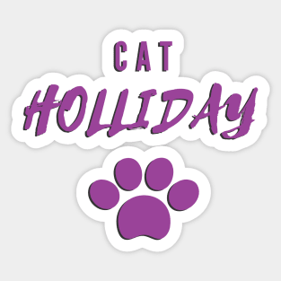 Copy of Cat holiday gift t shirt design Sticker